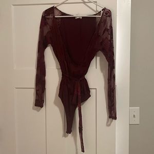 Leith velvet bodysuit